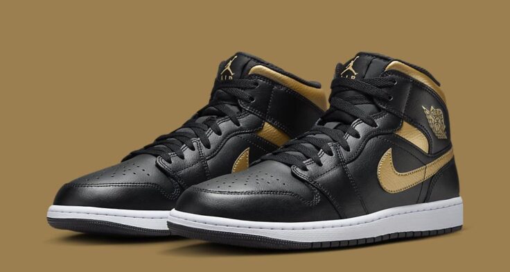 Racer Blue 3s Jordan Sneaker Tees Snakes will Show quantity Mid "Black/Metallic Gold" DQ8426-071
