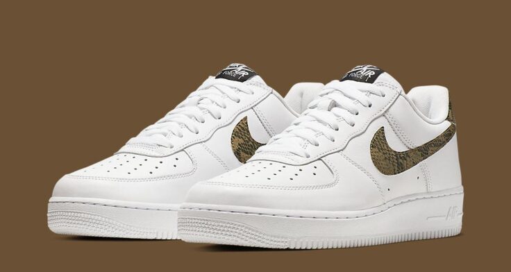 nike constituci Air Force 1 Low Ivory Snake AO1635 100 01 736x392