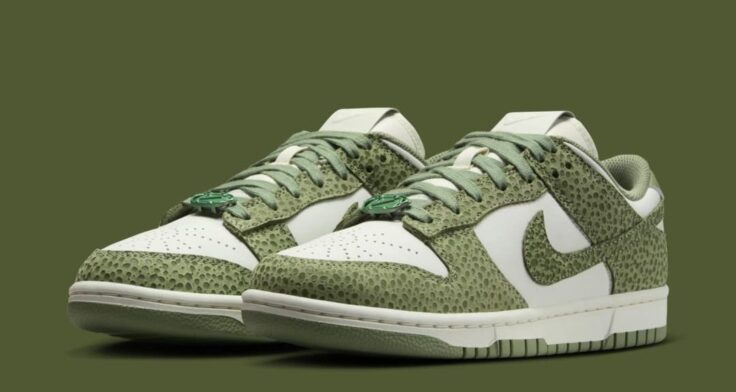 nike with Dunk Low WMNS "Safari Oil Green" FV6516-300