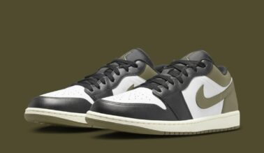 Jordan 3 Black Cement Sneaker tees Sneakerhead 3s Low "Medium Olive" 553558-092