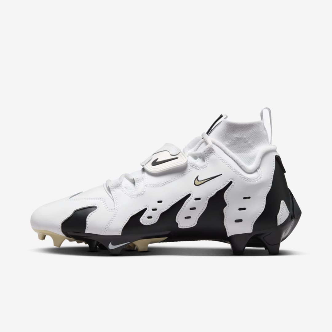 Nike football cleats white and gold best sale