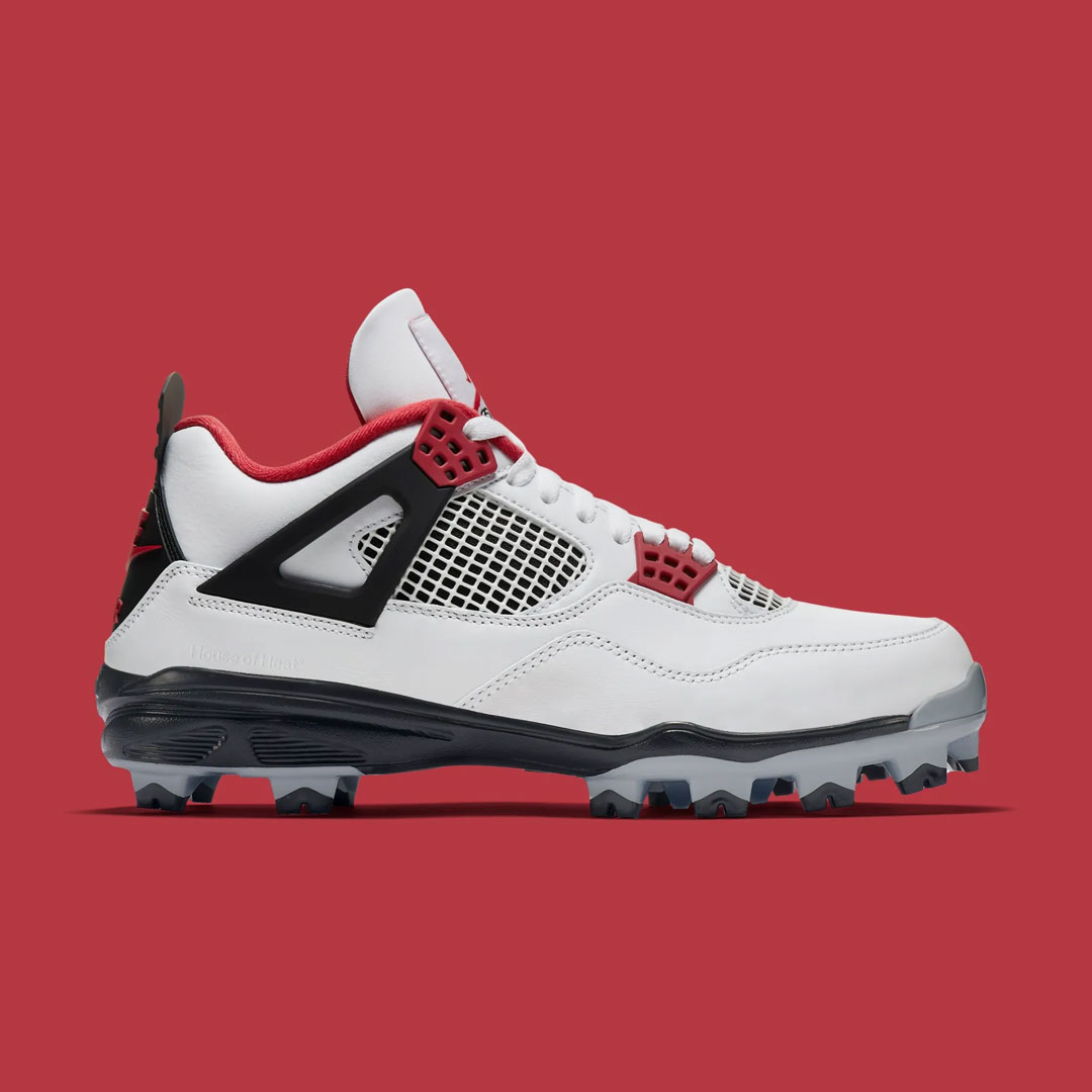 Air Jordan 4 Cleat Fire Red HQ0207 106 Nice Kicks