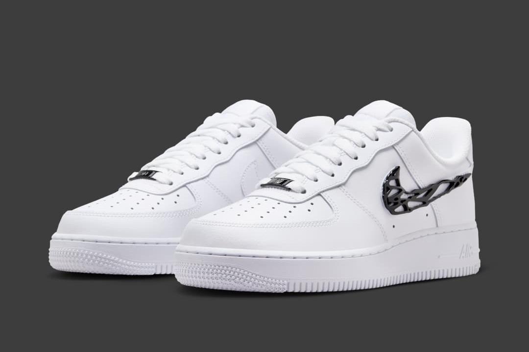 Af1 black swoosh on sale