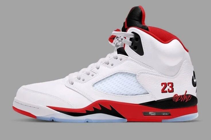 Air Jordan 5 "Fire Red" (Silver Tongue) 