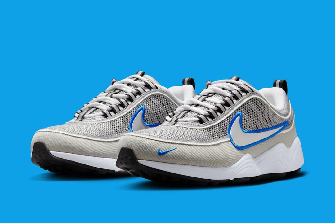 Nike Air Zoom Spiridon "Metallic Silver/Signal Blue" HF9117-003